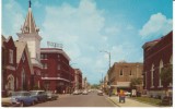 Greenwood MS Mississippi, Street Scene Auto, Mail Box, C1950s Vintage Postcard - Otros & Sin Clasificación
