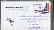 1966  9 D. Aerogramme To Canada - Aerograms