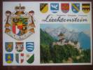 Vaduz (FL) - Schloss + Wappen - Liechtenstein