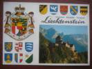 Vaduz (FL) - Schloss + Wappen - Liechtenstein