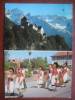 Vaduz (FL) Zweibildkarte Schloss + Trachten - Liechtenstein