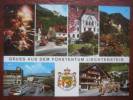 Mehrbildkarte "Gruss Aus Dem Fürstentum Liechtenstein" (Feuerwerk, Alpabtrieb, Auto) - Liechtenstein
