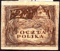 POLAND 1919 2Mk Double Print Fi 94 Dp Mint Hinged - Neufs