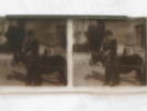 PLAQUE DE VERRES UN HOMME ET SON ANE - Stereoscopes - Side-by-side Viewers