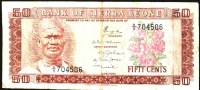 SIERRA LEONE  P4b  50  CENTS   1974   PREFIX D/5     Fine - Sierra Leona