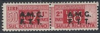 1947-48 TRIESTE A PACCHI POSTALI 50 £ VARIETà  MH * - R10790-2 - Postpaketen/concessie