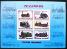 COREE DU NORD: TRAINS , LOCOMOTIVES (MICHEL N° BF 147B). FeuilletNON Dentelé. Neuf Sans Charniere ** MNH. IMPERFORATE - Treinen