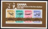 GHANA: AVION, CONCORDE (Yvert BF 75) * * NHM  (FIRST AIRPLANE 1903 WRIGHT Surchargé CAPEX 78 - Concorde
