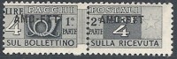 1949-53 TRIESTE A PACCHI POSTALI 4 LIRE MH * - RR10793-2 - Paketmarken/Konzessionen