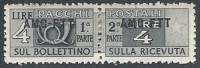 1949-53 TRIESTE A PACCHI POSTALI 4 LIRE MH * - RR10794 - Postpaketen/concessie