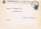 Carta VALENCIA 1926. Cmercial ARROCES LLUCH - Storia Postale