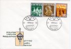 LITHUANIA 1991 National Symbols FDC.  Michel 474-76 - Litauen