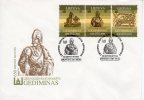 LITHUANIA 1991 Gediminas 650th Anniversary  FDC With Vilnius Special Postmark.  Michel 486-88 - Lituanie