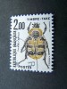 OBLITERE FRANCE ANNEE 1982 TIMBRES TAXE N°107 OBLITERATION RONDE INSECTE COLEOPTERE - 1960-.... Usati
