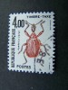 OBLITERE FRANCE ANNEE 1982 TIMBRES TAXE N°108 OBLITERATION RONDE INSECTE COLEOPTERE - 1960-.... Gebraucht