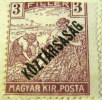 Hungary 1919 Harvesters Overptinted Koztarsasag 3f - Mint - Unused Stamps