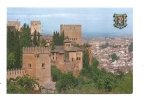 Cp, Espagne, Granada, LA Alhambra Et La Ville, Voyagée - Granada