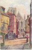 York (Yorkshire) UK, Minster Gates Painting On C1900s Vintage 'The Artist' Series J.W. Ruddock Postcard - York