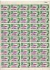 Antigua 1962 - 3c Stamp Centenary In Complete Sheet Of 50 - Plate 1 Sheet 3304 SG142 MNH Cat £45+ See Description Below - 1960-1981 Ministerial Government