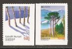 GROENLANDIA  - EUROPA 2011 -TEMA ANUAL  " BOSQUES".- SERIE 2 V:  ADHESIVOS Procedentes De CARNET - 2011