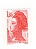 Liberté 1fr80 Rouge De Roulette YT 2223a Et Numéro Rouge Au Verso . Voir Le Scan. Cote YT : 2 €, Maury N ° 2222 A : 3 €. - Nuovi