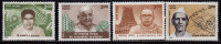 India MNH 1999, Set Of 4, Freedom Fighters & Social Reformers, Yagnik, Iyer, Desmukh, Kakkan - Nuovi