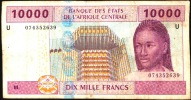 CAS CAMEROUN P210U   10.000  FRANCS   2002    AVF  NO P.h. ! - Cameroun