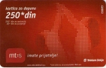 Serbia  GSM Recharge Prepaid Phone  Card - Jugoslawien