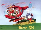 (250) Helicopter - Helicoptere - Cartoon Donal Duck And Nephew - Elicotteri