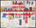FRANCE / 1977-1992 LOT DE 10 LETTRES RECOMMANDEES / 6 IMAGES (ref 2964) - Briefe U. Dokumente