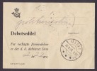 Denmark FÅBORG 30.8.1958 Debetseddel Franked W. Postage Due Stamps Portomarken Mi. 31, 36, 37, 38 (2 Scans) - Impuestos