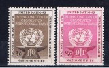 UNY+ UNO New York 1954 Mi 29-30 Mnh - Unused Stamps