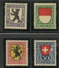 SWITZERLAND - 1924  PRO JUVENTUDE   - Yvert # 214/7 - MINT H - Unused Stamps