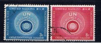 UNY+ UNO New York 1957 Mi 57-58 I - Used Stamps