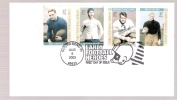 FDC Early Football Heroes - 4 Stamps - 2001-2010