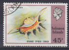 British Solomon Islands 1976 Mi. 315       45 C Meeresschnecke Sea Shell Orange Spider Conch - Iles Salomon (...-1978)