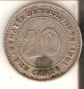 MONEDA DE PLATA DE STRAITS SETTLEMENTS DE 10 CENTS DEL AÑO 1881 (RARA) (COIN) SILVER-ARGENT - Colonie