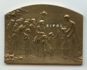 Plaque Médaille En Bronze La France Reconnaissante 1914-1918 Stern Paris 7 X 5.3 Cm Poids 76 Gr - Bronces