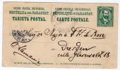 PARAGUAY - POSTAL STATIONERY/ENTIER TO GERMANY - Paraguay