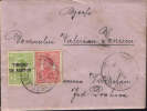 Romania-Envelope With Stamps Circulated In 1915 King Charles I, One With Overprint - Briefe U. Dokumente