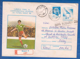 Rumänien; Brief Fussball Mexiko 86; Einschreiben; Registered Mail; Fotbal; 1987 Brasov - 1986 – México