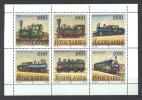 Jugoslawien - Yugoslavia 1992 Steam Locomotives Booklet Pane MNH, 20 X - Nuevos