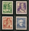 SWITZERLAND - 1933  PRO JUVENTUDE   - Yvert # 267/270 - MINT LH - Nuevos