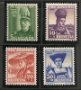 SWITZERLAND - 1939  PRO JUVENTUDE   - Yvert # 344/7 - MINT LH - Neufs