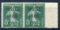 FRANCE - PREOBLITERES - N°24 PAIRE BDF * - SUP ET RARE - 1893-1947