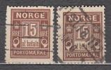 Norway 1889 / 1915 Mi# 4 II Porto Used - Oficiales