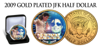 USA - 2009 - MICHAEL JACKSON "KING OF POP" GOLD PLATED HALF DOLLAR - UNC - Other & Unclassified