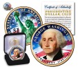 USA - GEORGE WASHINGTON GOLD PLATED & COLORIZED PRESIDENTAL DOLLAR - Altri & Non Classificati