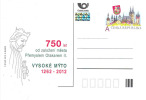 Czech Republic 2012  - 750 Years From Establishing Of City Vysoke Myto, Special Postal Stationery, MNH - Postcards