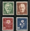 SWITZERLAND - 1945  PRO JUVENTUDE - FLOWERS  - Yvert # 423/6 - MINT NH - Unused Stamps